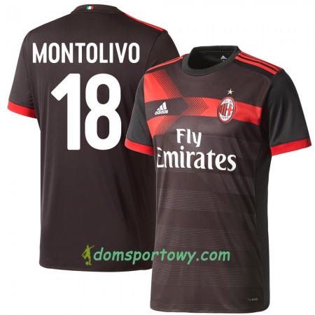 Koszulka AC Milan Montolivo 18 Trzeci Koszulki Piłkarskie 2017-2018 Krótki Rękaw
