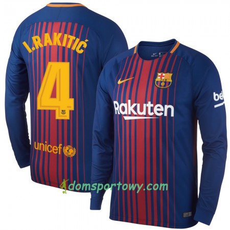 Koszulka FC Barcelona I. Rakitic Domowe Koszulki Piłkarskie 2017-2018 Długi Rękaw