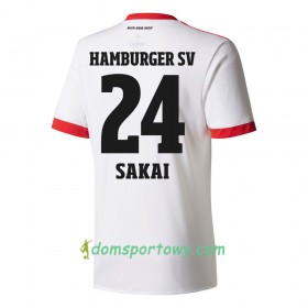 Koszulka Hamburger SV Sakai 24 Domowe Koszulki Piłkarskie 2017-2018 Krótki Rękaw