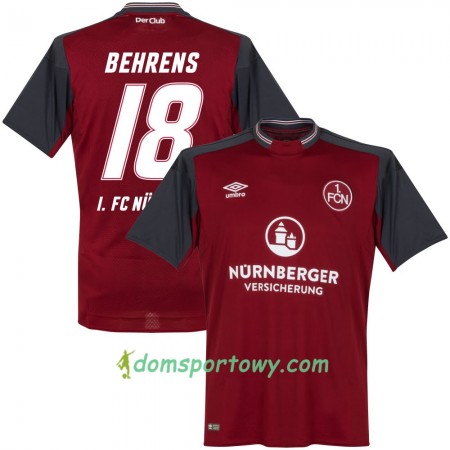 Koszulka 1. FC Nürnberg Behrens 18 Domowe Koszulki Piłkarskie 2017-2018 Krótki Rękaw