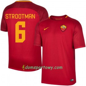 Koszulka AS Roma Strooman 6 Domowe Koszulki Piłkarskie 2017-2018 Krótki Rękaw