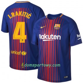 Koszulka FC Barcelona I. Rakitic 4 Domowe Koszulki Piłkarskie 2017-2018 Krótki Rękaw
