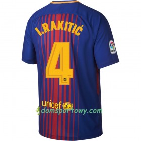 Koszulka FC Barcelona I. Rakitic 4 Domowe Koszulki Piłkarskie 2017-2018 Krótki Rękaw
