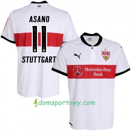 Koszulka VfB Stuttgart Asano 11 Domowe Koszulki Piłkarskie 2017-2018 Krótki Rękaw