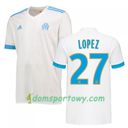 Koszulka Olympique Marsylia MAXIME LOPEZ 27 Domowe Koszulki Piłkarskie 2017-2018 Krótki Rękaw
