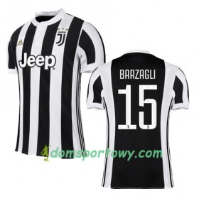 Koszulka Juventus BARZAGLI 15 Domowe Koszulki Piłkarskie 2017-2018 Krótki Rękaw