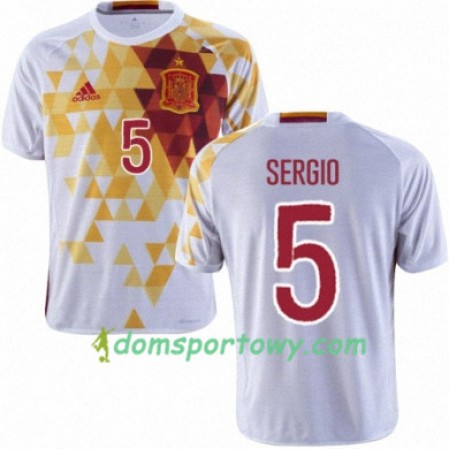 Koszulka Hiszpania SERGIO BUSQUETS Wyjazdowe Koszulki Piłkarskie Euro 2016