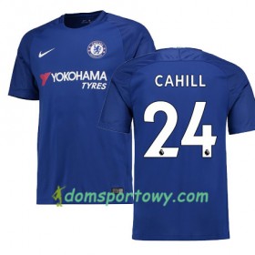 Koszulka Chelsea CAHILL 24 Domowe Koszulki Piłkarskie 2017-2018 Krótki Rękaw