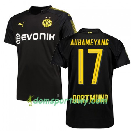 Koszulka Borussia Dortmund AUBAMEYANG 17 Wyjazdowe Koszulki Piłkarskie 2017-2018 Krótki Rękaw