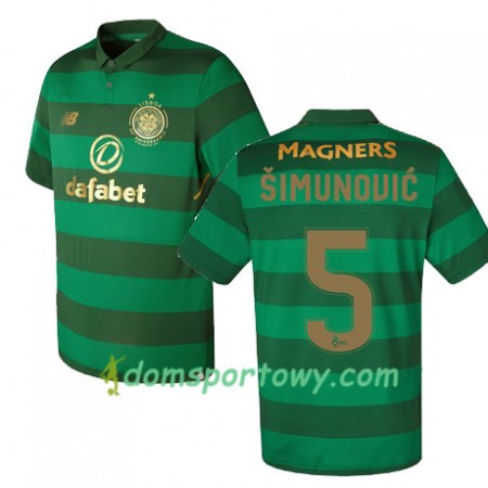 Koszulka Celtic FC JOZO SIMUNOVIC Wyjazdowe Koszulki Piłkarskie 2017-2018 Krótki Rękaw