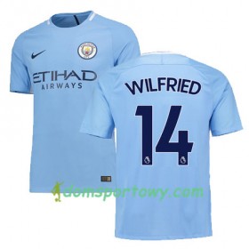 Koszulka Manchester City WILFRIED 14 Domowe Koszulki Piłkarskie 2017-2018 Krótki Rękaw