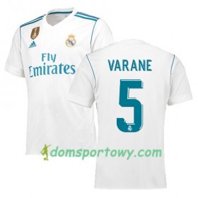 Koszulka Real Madryt VARANE 5 Domowe Koszulki Piłkarskie 2017-2018 Krótki Rękaw