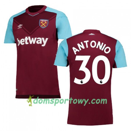 Koszulka West Ham United ANTONIO Domowe Koszulki Piłkarskie 2017-2018 Krótki Rękaw