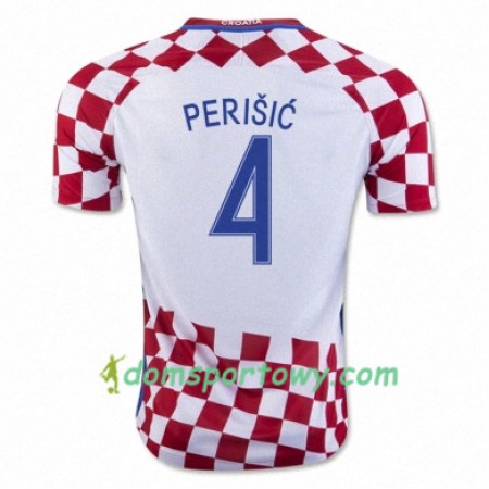 Koszulka Chorwacja IVAN PERISIC Domowe Koszulki Piłkarskie Euro 2016