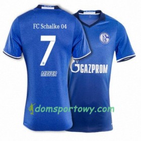Koszulka FC Schalke 04 MEYER 7 Domowe Koszulki Piłkarskie 2017-2018 Krótki Rękaw