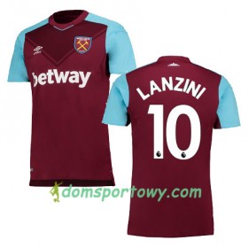 Koszulka West Ham United LANZINI Domowe Koszulki Piłkarskie 2017-2018 Krótki Rękaw
