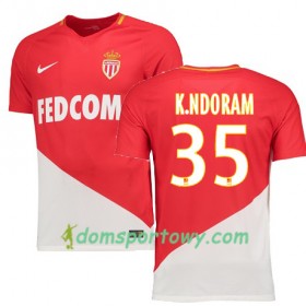 Koszulka AS Monaco KEVIN N DORAM 35 Domowe Koszulki Piłkarskie 2017-2018 Krótki Rękaw
