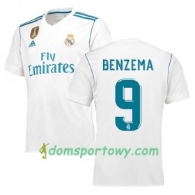 Koszulka Real Madryt BENZEMA 9 Domowe Koszulki Piłkarskie 2017-2018 Krótki Rękaw