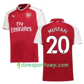 Koszulka Arsenal MUSTAFI 20 Domowe Koszulki Piłkarskie 2017-2018 Krótki Rękaw
