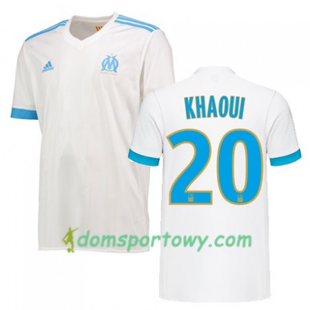 Koszulka Olympique Marsylia SAIF EDDINE KHAOUI 20 Domowe Koszulki Piłkarskie 2017-2018 Krótki Rękaw