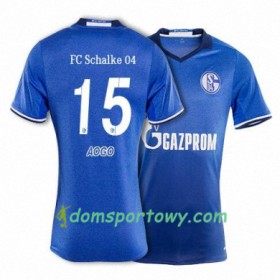 Koszulka FC Schalke 04 AOGO 15 Domowe Koszulki Piłkarskie 2017-2018 Krótki Rękaw