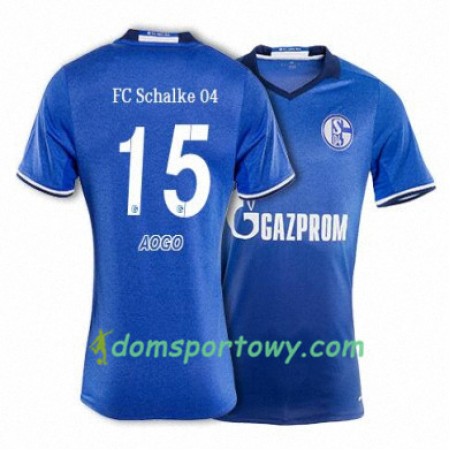 Koszulka FC Schalke 04 AOGO 15 Domowe Koszulki Piłkarskie 2017-2018 Krótki Rękaw