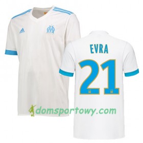 Koszulka Olympique Marsylia Patrice Evra 21 Domowe Koszulki Piłkarskie 2017-2018 Krótki Rękaw