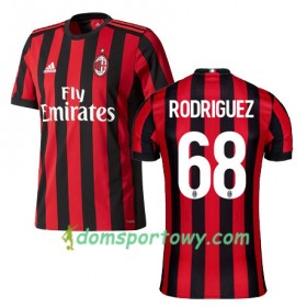 Koszulka AC Milan RODRIGUEZ 68 Domowe Koszulki Piłkarskie 2017-2018 Krótki Rękaw