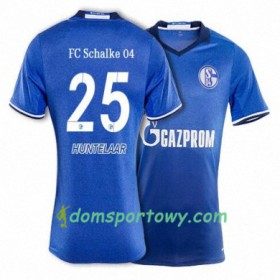 Koszulka FC Schalke 04 HUNTELAAR 25 Domowe Koszulki Piłkarskie 2017-2018 Krótki Rękaw