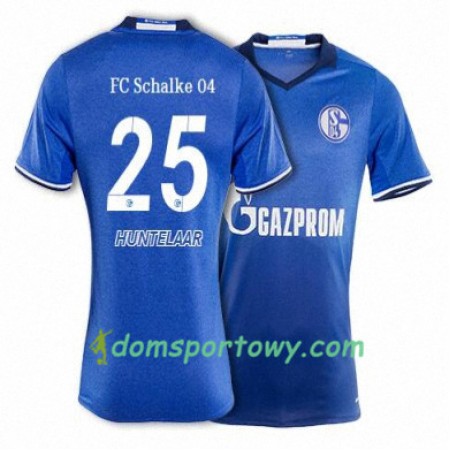 Koszulka FC Schalke 04 HUNTELAAR 25 Domowe Koszulki Piłkarskie 2017-2018 Krótki Rękaw