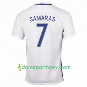 Koszulka Grecja GIORGOS SAMARAS Domowe Koszulki Piłkarskie 2016/17 Krótki Rękaw