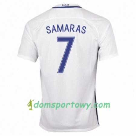 Koszulka Grecja GIORGOS SAMARAS Domowe Koszulki Piłkarskie 2016/17 Krótki Rękaw