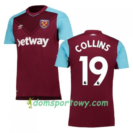 Koszulka West Ham United COLLINS Domowe Koszulki Piłkarskie 2017-2018 Krótki Rękaw