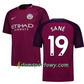 Koszulka Manchester City SANE 19 Wyjazdowe Koszulki Piłkarskie 2017-2018 Krótki Rękaw