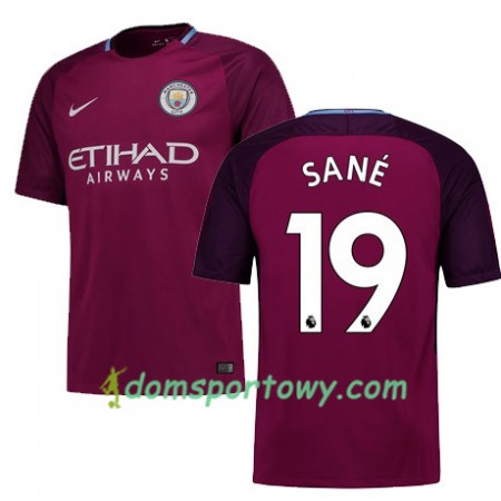 Koszulka Manchester City SANE 19 Wyjazdowe Koszulki Piłkarskie 2017-2018 Krótki Rękaw