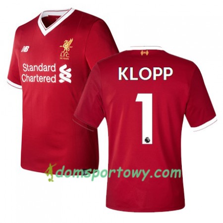 Koszulka Liverpool KLOPP 1 Domowe Koszulki Piłkarskie 2017-2018 Krótki Rękaw