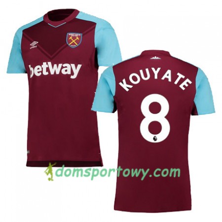 Koszulka West Ham United KOUYATE Domowe Koszulki Piłkarskie 2017-2018 Krótki Rękaw
