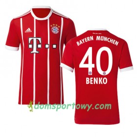 Koszulka Bayern Monachium BENKO 40 Domowe Koszulki Piłkarskie 2017-2018 Krótki Rękaw