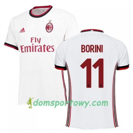 Koszulka AC Milan BORINI 11 Wyjazdowe Koszulki Piłkarskie 2017-2018 Krótki Rękaw