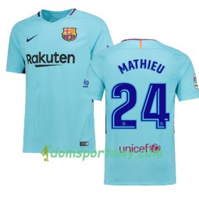 Koszulka FC Barcelona MATHIEU 24 Wyjazdowe Koszulki Piłkarskie 2017-2018 Krótki Rękaw