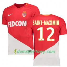 Koszulka AS Monaco SAINT-MAXIMIN 12 Domowe Koszulki Piłkarskie 2017-2018 Krótki Rękaw