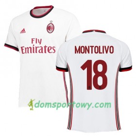 Koszulka AC Milan MONTOLIVO 18 Wyjazdowe Koszulki Piłkarskie 2017-2018 Krótki Rękaw