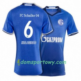 Koszulka FC Schalke 04 KOLASINAC 6 Domowe Koszulki Piłkarskie 2017-2018 Krótki Rękaw