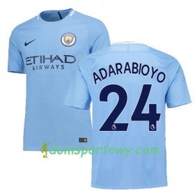 Koszulka Manchester City ADARABIOYO 24 Domowe Koszulki Piłkarskie 2017-2018 Krótki Rękaw