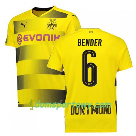 Koszulka Borussia Dortmund BENDER 6 Domowe Koszulki Piłkarskie 2017-2018 Krótki Rękaw