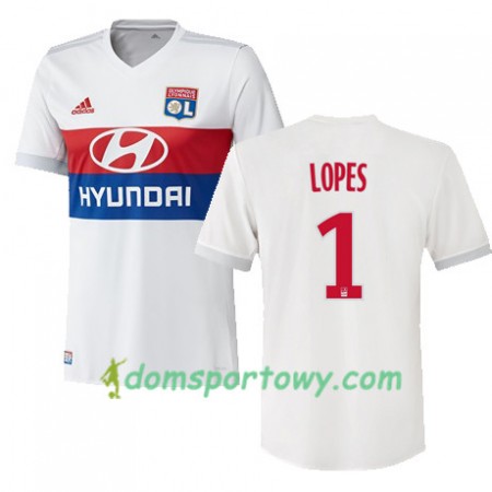 Koszulka Olympique Lyon ANTHONY LOPES 1 Domowe Koszulki Piłkarskie 2017-2018 Krótki Rękaw