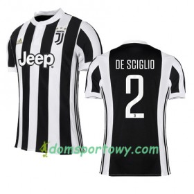Koszulka Juventus DE SCIGLIO 2 Domowe Koszulki Piłkarskie 2017-2018 Krótki Rękaw