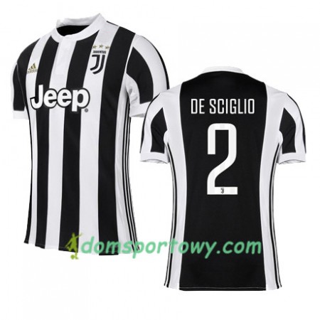 Koszulka Juventus DE SCIGLIO 2 Domowe Koszulki Piłkarskie 2017-2018 Krótki Rękaw