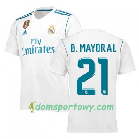 Koszulka Real Madryt BORJA MAYORAL 21 Domowe Koszulki Piłkarskie 2017-2018 Krótki Rękaw