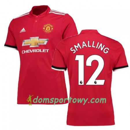 Koszulka Manchester United SMALLING 12 Domowe Koszulki Piłkarskie 2017-2018 Krótki Rękaw